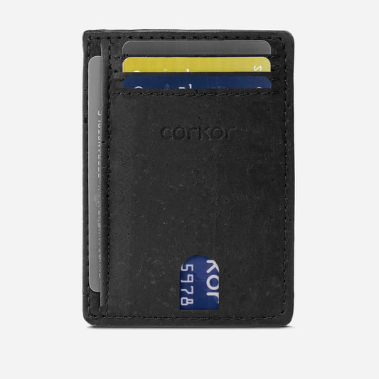 Corkor - Cork Cardholder Wallet - Black