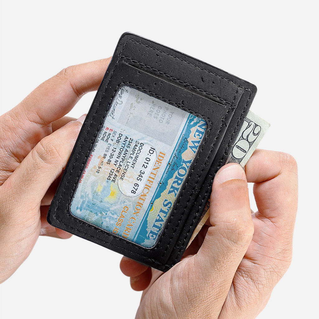 Corkor - Cork Cardholder Wallet - Black