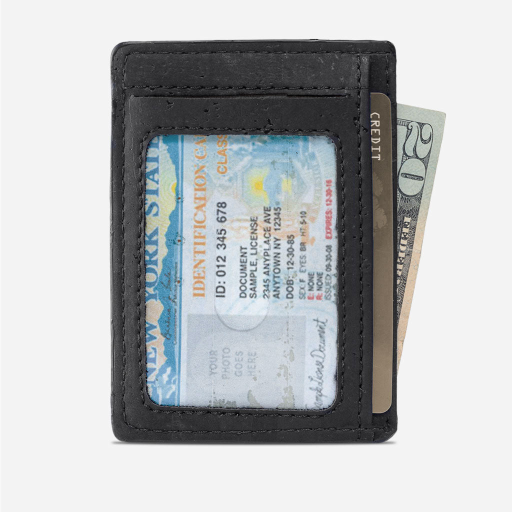 Corkor - Cork Cardholder Wallet - Black