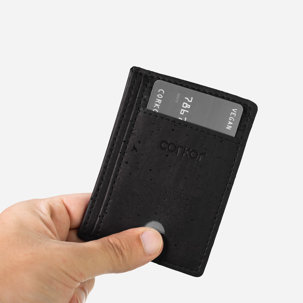 Corkor - Cork Cardholder Wallet - Black