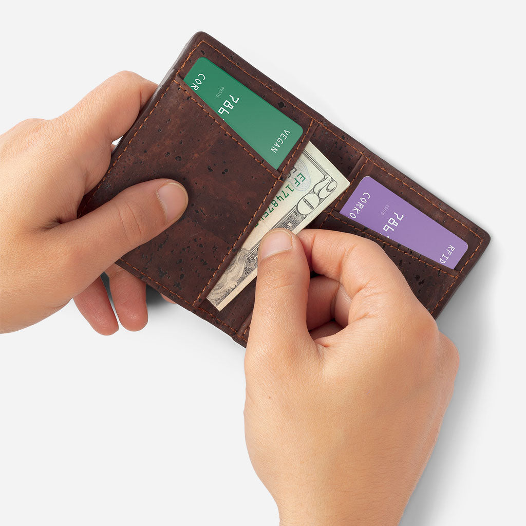 Corkor - Cork Minimalist Wallet - Brown