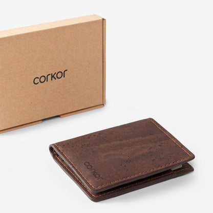 Corkor - Cork Minimalist Wallet - Brown