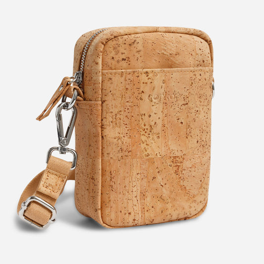 Corkor - Crossbody Bag / Belt Bag Made From Cork - Light Brown / Natural Cork Color